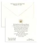 Invitation to the Investiture Ceremony of Supreme Court Justice Sonia Sotomayor